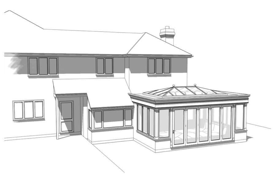 Hardwood Orangery in Hertfordshire