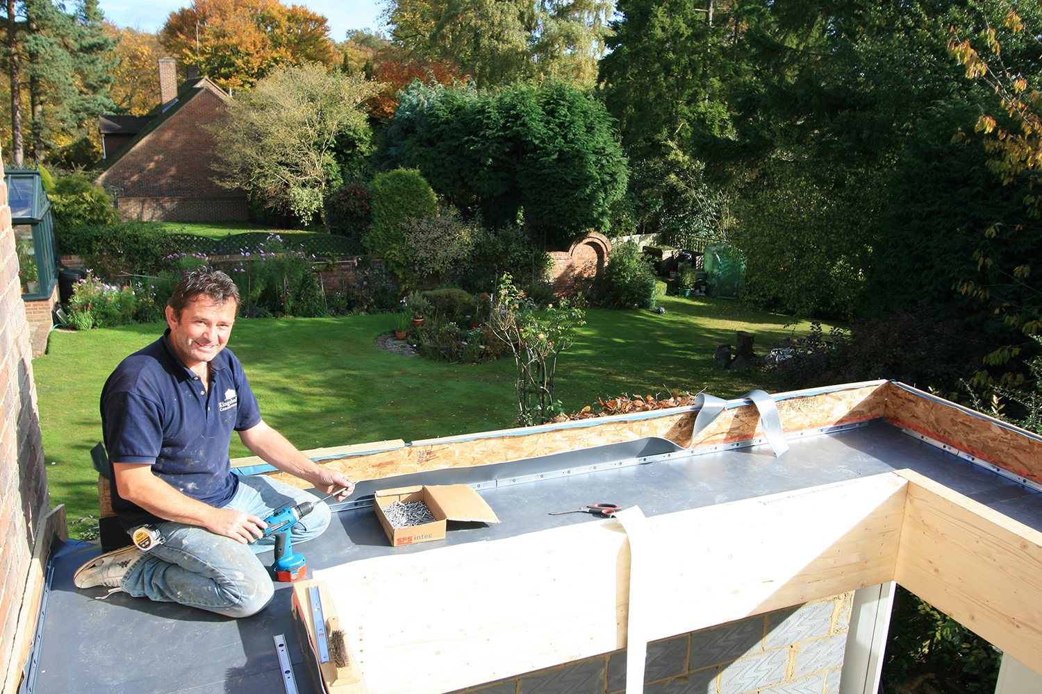 Single Ply Roofing - Orangeries Hardwood orangery Olney, Buckinghamshire