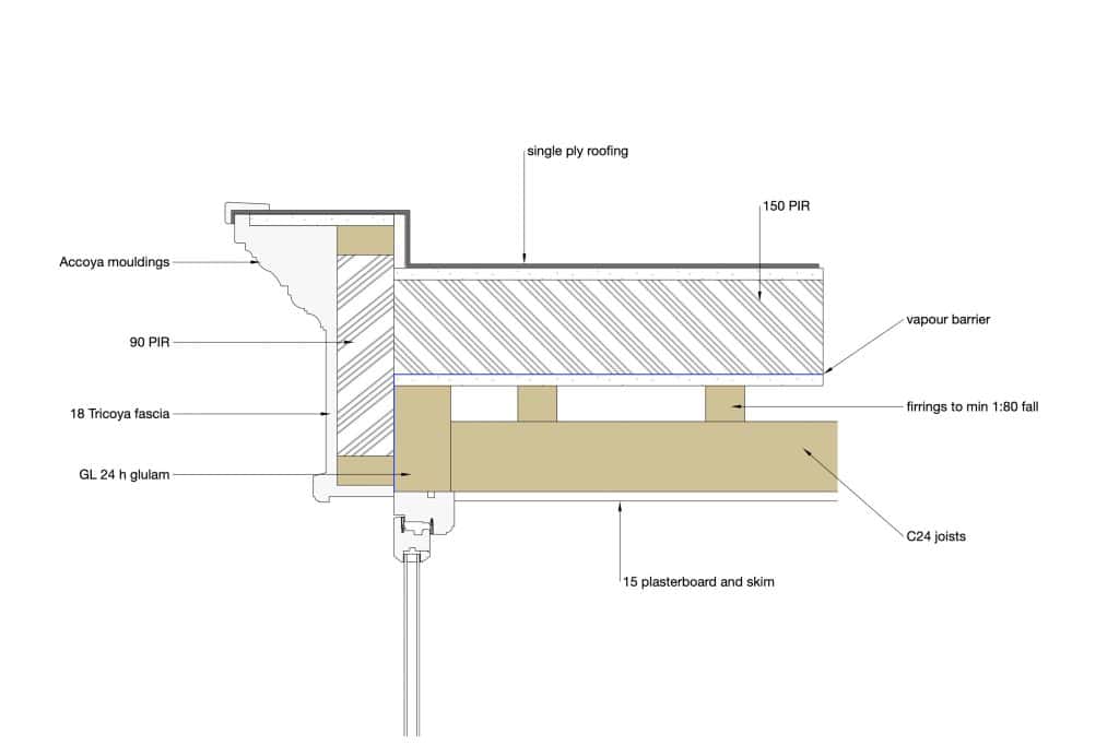 orangery roof section drawing