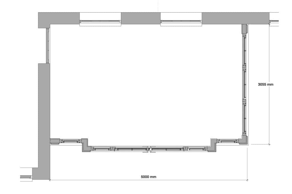 Floor plan of the proposed timber garden room at Woodhall Park