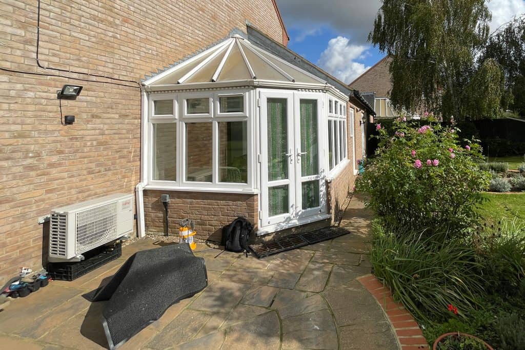 Side view of the old conservatory before its replacement